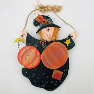 VTG Halloween Best Witches Wood Wall Hanging Decor